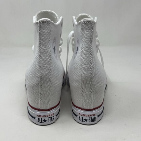 Converse All Star Hidden Wedge Sneakers Womens 11 White Canvas Hi Top Shoes - Picture 12 of 16